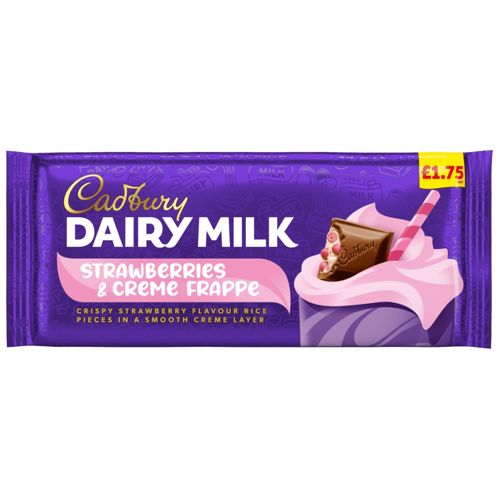 Cadbury Dairy Milk Strawberries & Creme Frappe